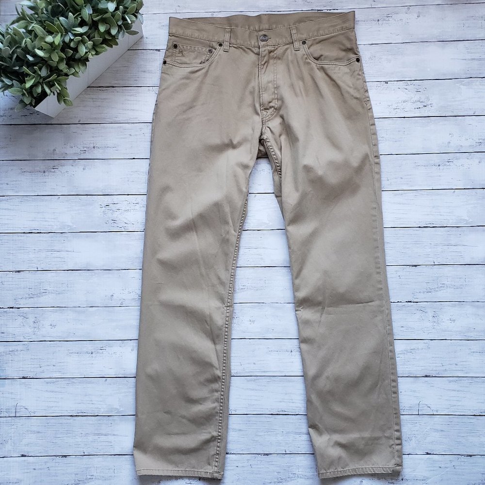 POLO RALPH LAUREN Flat Front Chino Pant Khaki Slacks 34/32